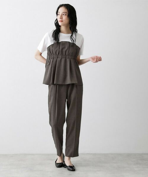 Dessin / デッサン カットソー | 【セットアップ可】ビスチェドッキングTシャツ | 詳細10