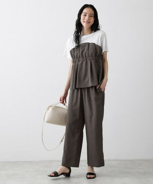 Dessin / デッサン カットソー | 【セットアップ可】ビスチェドッキングTシャツ | 詳細11