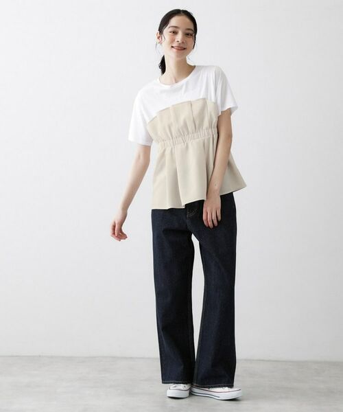 Dessin / デッサン カットソー | 【セットアップ可】ビスチェドッキングTシャツ | 詳細7