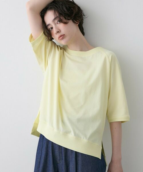 Dessin / デッサン カットソー | 【UVカット、接触冷感】フォルムカットソー（イエロー(031)）