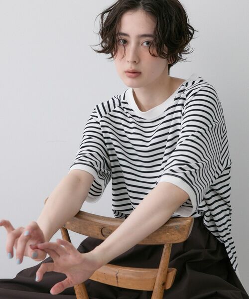 Dessin / デッサン カットソー | 【UVカット、接触冷感】フォルムカットソー（ホワイト(302)）