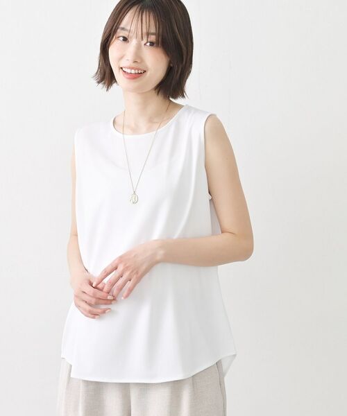 Dessin / デッサン シャツ・ブラウス | タックノースリーブジョーゼットブラウス | 詳細1