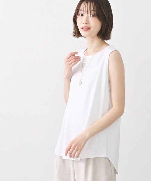 Dessin / デッサン シャツ・ブラウス | タックノースリーブジョーゼットブラウス | 詳細2