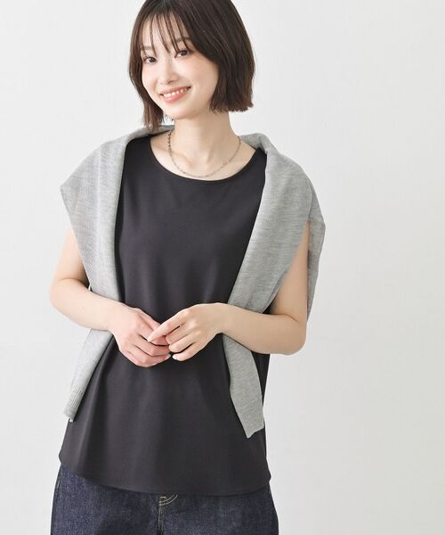 Dessin / デッサン シャツ・ブラウス | タックノースリーブジョーゼットブラウス | 詳細5