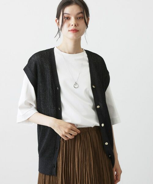 Dessin / デッサン ベスト | ペーパーヤーンニットベスト | 詳細1