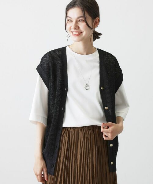 Dessin / デッサン ベスト | ペーパーヤーンニットベスト | 詳細2