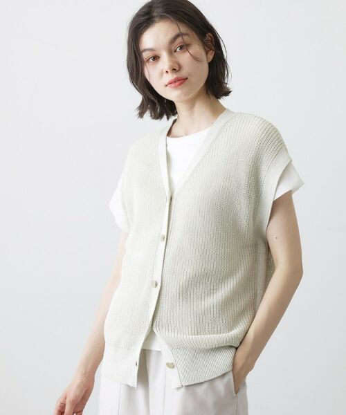 Dessin / デッサン ベスト | ペーパーヤーンニットベスト | 詳細6