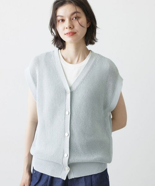 Dessin / デッサン ベスト | ペーパーヤーンニットベスト | 詳細9