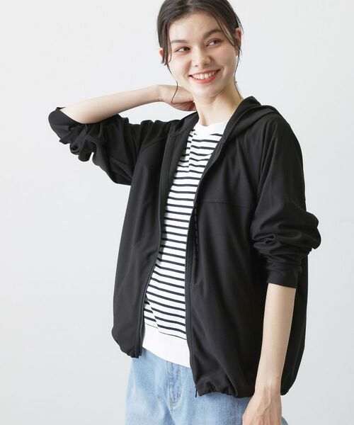 Dessin / デッサン パーカー | 【UVカット】 ドットメッシュパーカー（ブラック(019)）