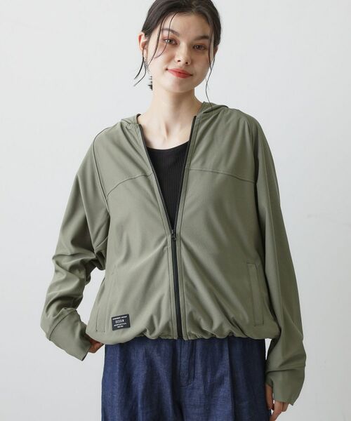 Dessin / デッサン パーカー | 【UVカット】 ドットメッシュパーカー（カーキ(028)）