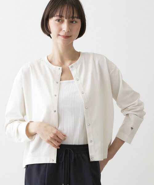 Dessin / デッサン カーディガン・ボレロ | スナップカーディガン（ホワイト(002)）