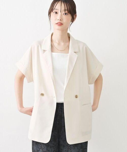 Dessin / デッサン テーラードジャケット | 【接触冷感】ライクハーフスリーブジャケット | 詳細1