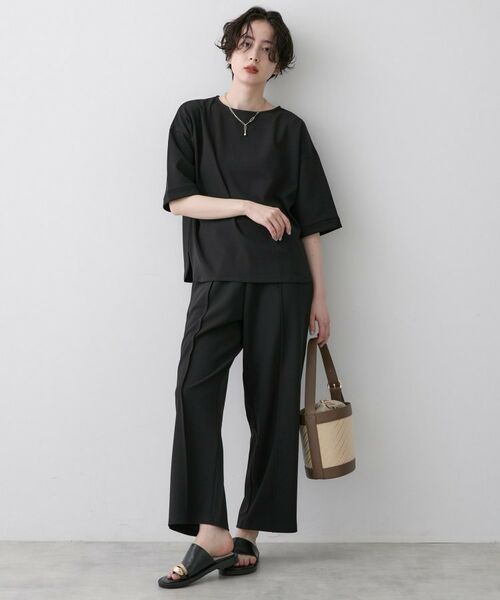 Dessin / デッサン セットアップ | ジョーゼットブラウス＆パンツセットアップ（ブラック(019)）