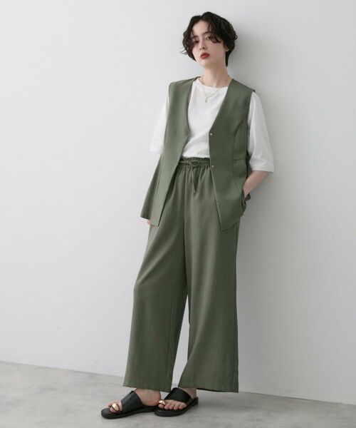 Dessin / デッサン セットアップ | 【セットアップ】ライトウェイトベスト＆パンツセット（オリーブグリーン(026)）