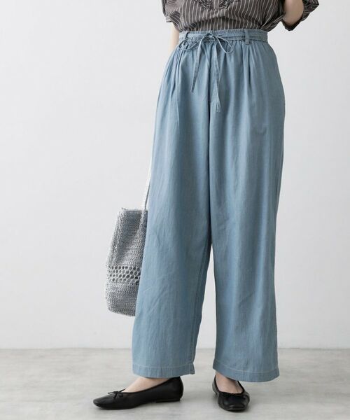 Dessin / デッサン デニムパンツ | 【セットアップ可/ウエストゴム】3.8オンスシアーデニムパンツ（ブルー(092)）