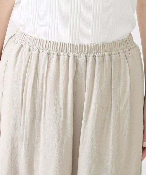 Dessin / デッサン ショート・ハーフ・半端丈パンツ | 【ウエストゴム/洗える】リネンライクシアーフレアパンツ | 詳細16