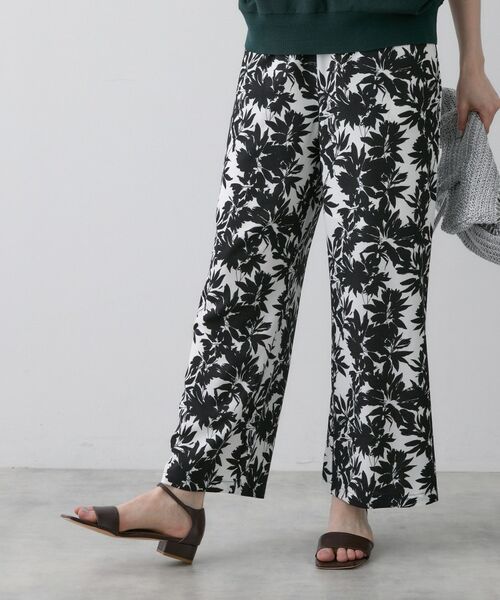 Dessin / デッサン ショート・ハーフ・半端丈パンツ | ボタニカル柄リラクシーパンツ | 詳細1