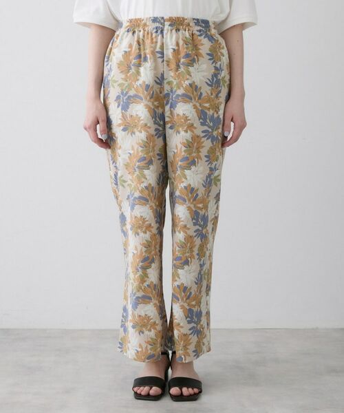 Dessin / デッサン ショート・ハーフ・半端丈パンツ | ボタニカル柄リラクシーパンツ | 詳細17