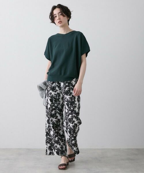 Dessin / デッサン ショート・ハーフ・半端丈パンツ | ボタニカル柄リラクシーパンツ | 詳細2