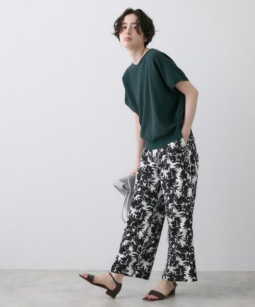 Dessin / デッサン ショート・ハーフ・半端丈パンツ | ボタニカル柄リラクシーパンツ | 詳細3
