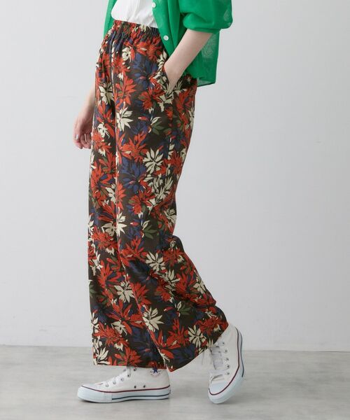 Dessin / デッサン ショート・ハーフ・半端丈パンツ | ボタニカル柄リラクシーパンツ | 詳細5