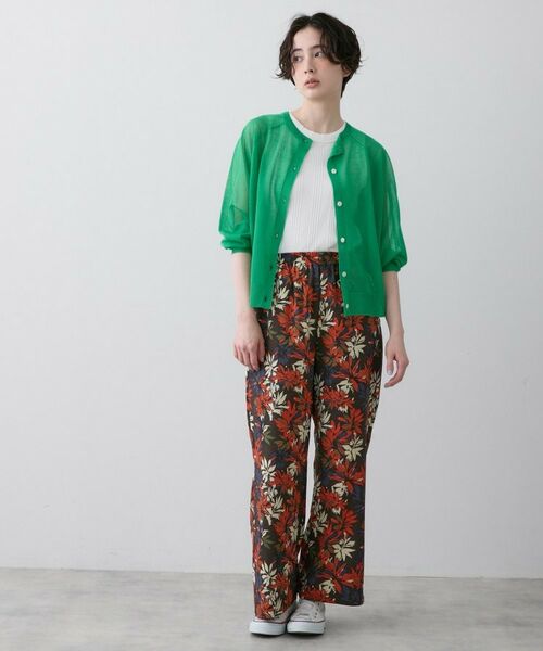 Dessin / デッサン ショート・ハーフ・半端丈パンツ | ボタニカル柄リラクシーパンツ | 詳細6