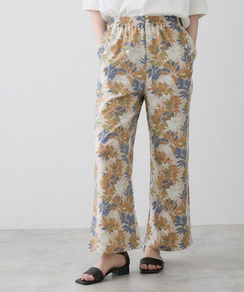Dessin / デッサン ショート・ハーフ・半端丈パンツ | ボタニカル柄リラクシーパンツ | 詳細9