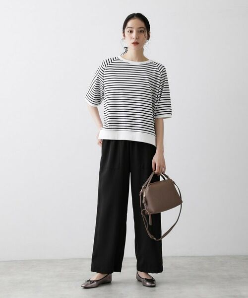 Dessin / デッサン パンツ | 【接触冷感／ウエストゴム／洗える／UVカット】イージーワイドパンツ | 詳細2