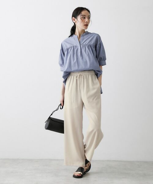 Dessin / デッサン パンツ | 【接触冷感／ウエストゴム／洗える／UVカット】イージーワイドパンツ | 詳細6