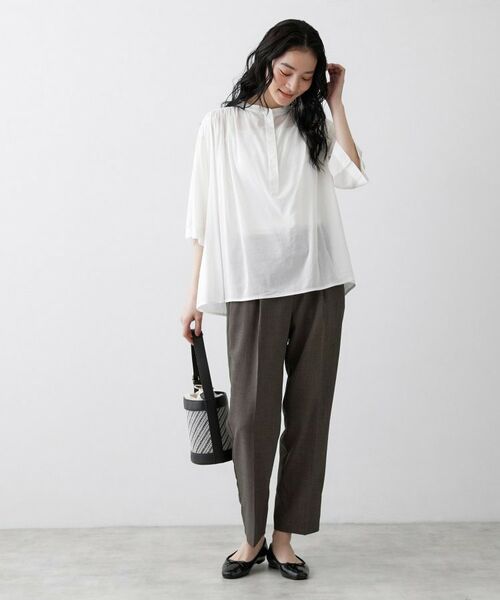 Dessin / デッサン パンツ | 【接触冷感／ウエストゴム／洗える／UVカット】イージーテーパードパンツ | 詳細7