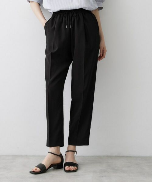 Dessin / デッサン パンツ | 【接触冷感／ウエストゴム／洗える／UVカット】イージーテーパードパンツ（ブラック(019)）
