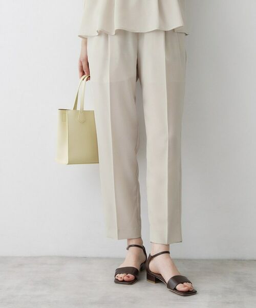 Dessin / デッサン パンツ | 【接触冷感／ウエストゴム／洗える／UVカット】イージーテーパードパンツ（ライトベージュ(051)）