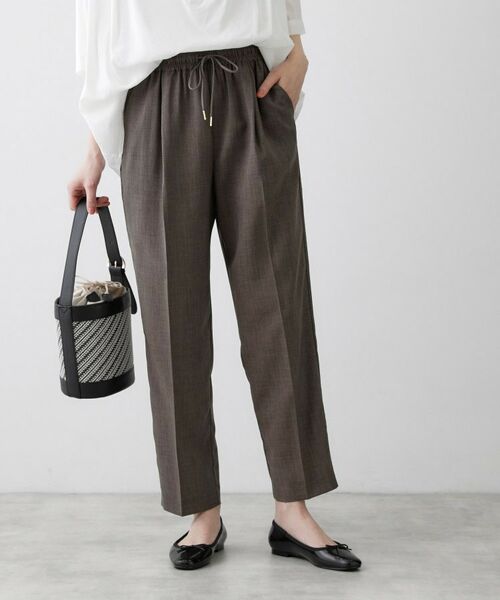 Dessin / デッサン パンツ | 【接触冷感／ウエストゴム／洗える／UVカット】イージーテーパードパンツ（トープ(054)）