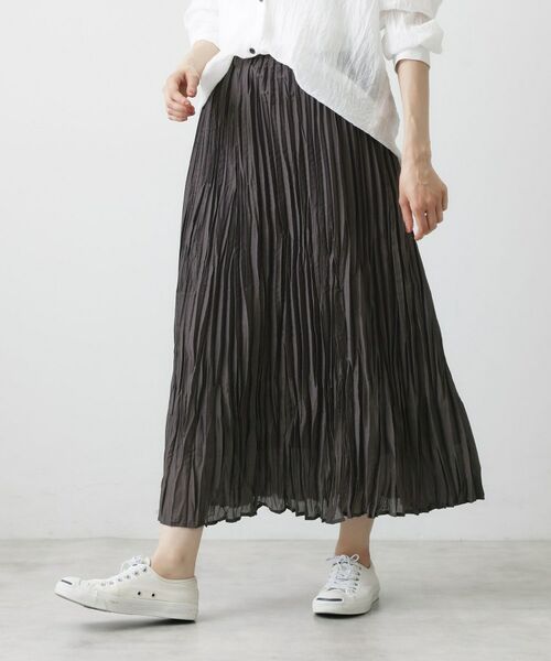 Dessin / デッサン スカート | 【洗える】ワッシャープリーツスカート（チャコールグレー(014)）