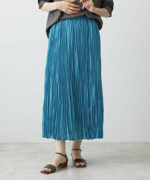 Dessin / デッサン スカート | 【洗える】ワッシャープリーツスカート（ブルー(092)）