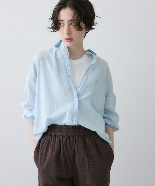 Dessin / デッサン シャツ・ブラウス | 【洗える】2オンスシアーデニムシャツ | 詳細1