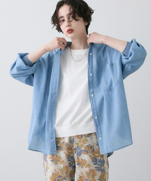 Dessin / デッサン シャツ・ブラウス | 【洗える】2オンスシアーデニムシャツ | 詳細5