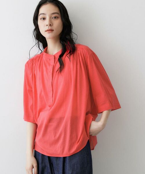 Dessin / デッサン シャツ・ブラウス | 【洗える】ソフトコットンレーヨンブラウス（レッド(063)）