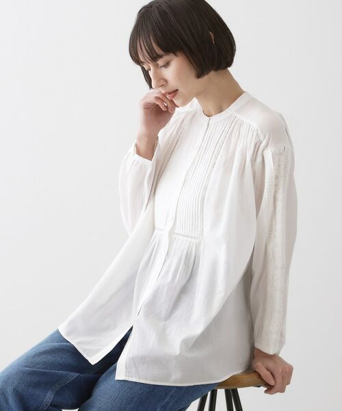 Dessin / デッサン シャツ・ブラウス | インドコットンブラウス（ホワイト(002)）
