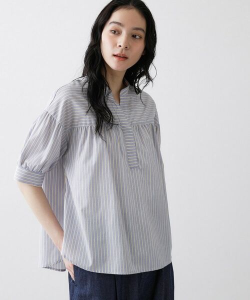 Dessin / デッサン シャツ・ブラウス | ストライプスキッパーシャツ | 詳細1