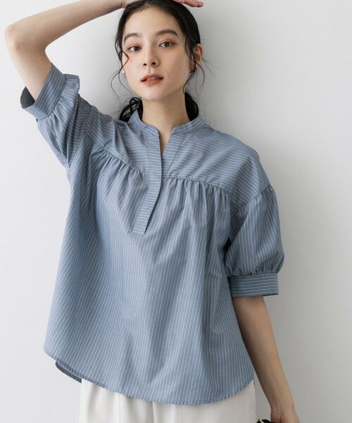 Dessin / デッサン シャツ・ブラウス | ストライプスキッパーシャツ | 詳細10