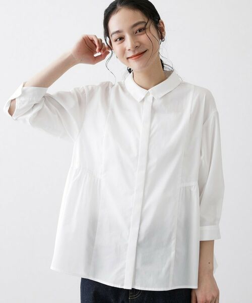 Dessin / デッサン シャツ・ブラウス | 切替フレアストライプシャツ | 詳細1