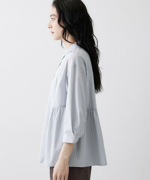 Dessin / デッサン シャツ・ブラウス | 切替フレアストライプシャツ | 詳細14