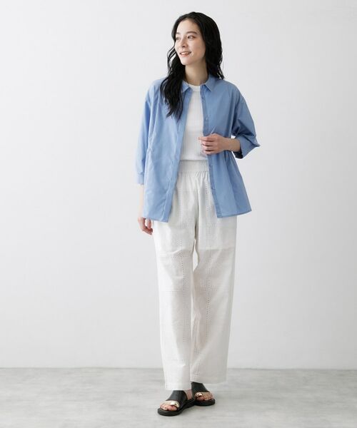 Dessin / デッサン シャツ・ブラウス | 切替フレアストライプシャツ | 詳細7