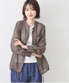 Dessin / デッサン シャツ・ブラウス | 【洗える】ドロストリングシアーシャツ