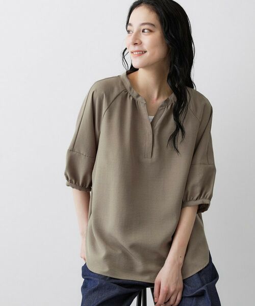 Dessin / デッサン シャツ・ブラウス | スキッパーライトブラウス（ベージュ(052)）