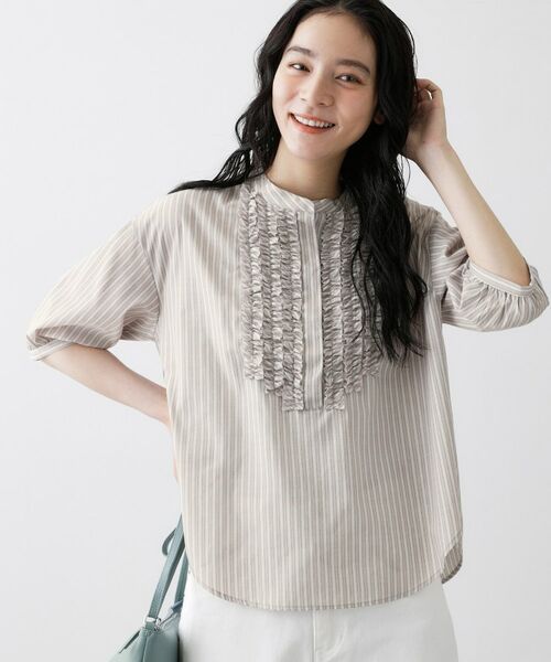 Dessin / デッサン シャツ・ブラウス | フロントフリルブラウス | 詳細1