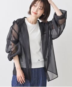 Dessin / デッサン シャツ・ブラウス | シアーアオーガンフードシャツ