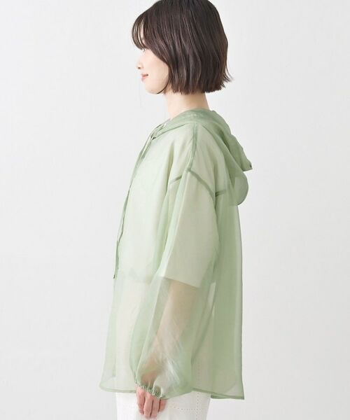 Dessin / デッサン シャツ・ブラウス | シアーアオーガンフードシャツ | 詳細14
