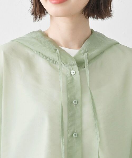 Dessin / デッサン シャツ・ブラウス | シアーアオーガンフードシャツ | 詳細16